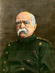Portræt af Otto Von Bismarck (1815-1898) Preussens kansler. Gravering af det 19. århundredes privatsamling