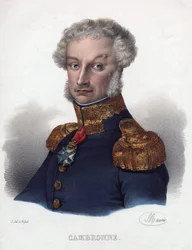 Portræt af Pierre Cambronne (1770-1842) - Anonym - 1835 - Litografi, akvarel - 32x24 - Privat samling