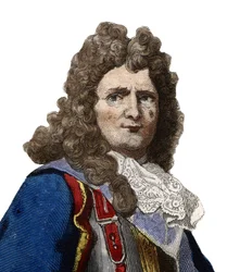 Portræt af Sebastien le Prestre, Lord of Vauban og senere Marquis de Vauban (1633-1707), marskal af Frankrig. illustration fra ""Den franske Plutarch"" af Edmond Mennechet