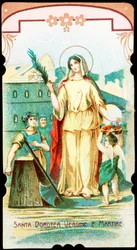 Sankt Dorothee Jomfru og Martyr from billede. 20. århundredes privatsamling