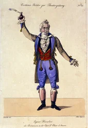 Bassen Giuseppe Frezzolini (1789-1861) fortolker Doctor Dulcamara i operaen "L