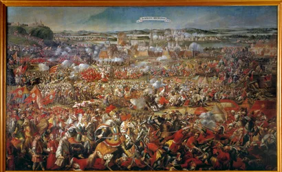 Belejringen af Wien i 1683 af osmannernes anonyme maleri. 1600-tallets Wien. Kunsthistorisk Museum