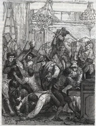 Tyveri af møbelvagten (nuværende Hotel de la Marine, Place de la Concorde) - Tyveri i ugen fra 11. til 17. september 1792 af et band bestilt af Paul Miette, fra en del af Diamonds, på hotel du Garde-Meuble de la Couronne, Paris, hvor t