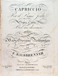 Titelside med partitur af Capriccio af F Kalkbrenner