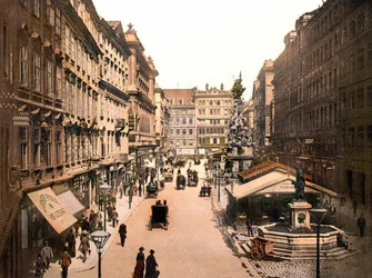 Wien i 1901. Der Graben. Fotokrom