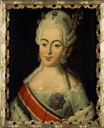 Wilhelmine Louise af Hessen Darmstadt (1755-1776) - Storhertuginde af Rusland som Natalia Alexeievna - Portræt af Storhertuginde Natalia Alexeyevna af Rusland, Prinsesse Wilhelmina Louisa af Hessen-Darmstadt af Anonymous