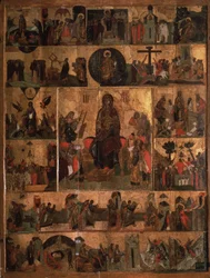 The Glorification of the Virgin Akathist Hymne to the Allerhelligste Theotokos, 14. århundrede