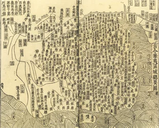 Generelt kort over kinesiske og barbariske ikke-kinesiske territorier, 1130.