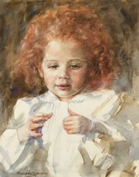Little Girl Counting, 2000 (akvarel)