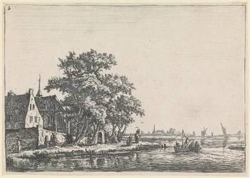 Kirkegård ved vandets bred (nr. 2 fra en serie på 12 tryk)