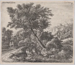 Hyrde på en lille bro, 1600-tallet.