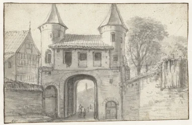 Byport i Hamborg (?), set indefra