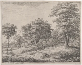 Hyrden sover på en lille bakke, 1600-tallet.