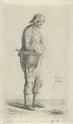 fiskehandler Jødisk fiskehandler i Amsterdam (titel på objekt) 12 studiefigurer (serietitel)