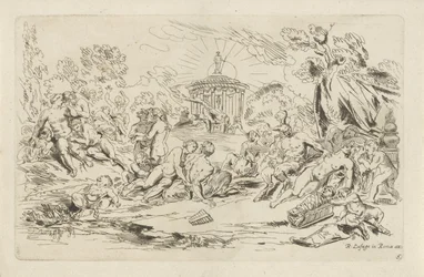 Nymfer og Satyrer foran et Bacchus-tempel Bacchanals (serietitel)