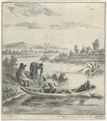 Fiskere ved en flod
