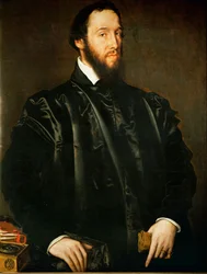 Antoine Perrenot de Granvella, kardinal, chefminister for Margareta af Parma, guvernør i Nederlandene ... (olie på egetræ)
