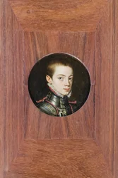 Portræt af Alessandro III Farnese (olie på papir)