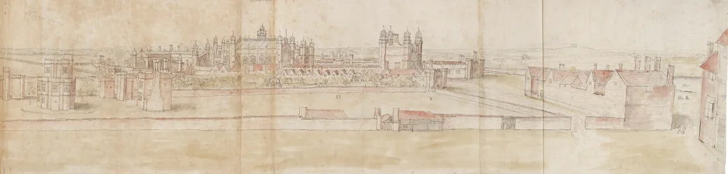 Hampton Court Palace fra nord, c1550-1560