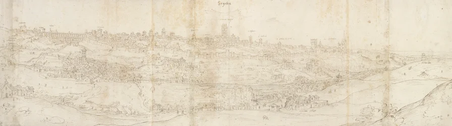 Panoramaudsigt over Segovia fra øst, c1560-1570