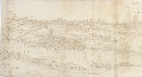 Panoramaudsigt over Segovia fra øst, c1560-1570
