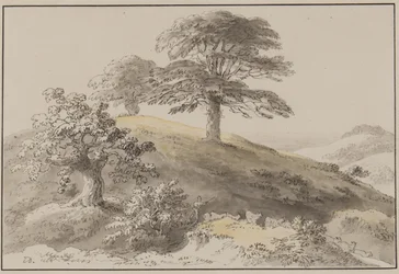 Sussex: Near St Marthas, Albury (pen, pensel, blæk & wc på papir)