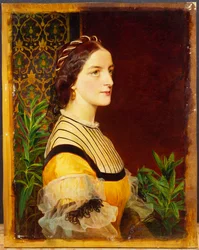 Portræt af en dame, hoved og skuldre, 1860