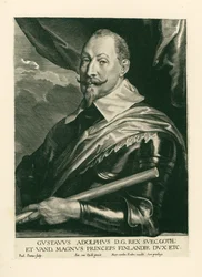 Gustav Adolf, konge af Sverige (kobberstik)
