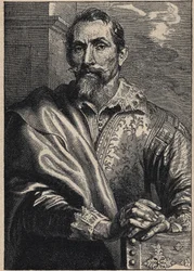 Portræt af Synders (Franciscus Snyders) (Frans Snyders eller Snijders) 1579-1657 af Anthony van Dyck