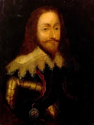 Charles I, i rustning iført Tidselordenen