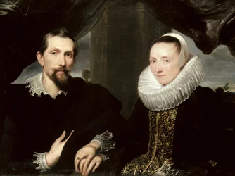 Dobbeltportræt af maleren Frans Snyders (1579-1657) og hans hustru Margaretha de Vos, 1621