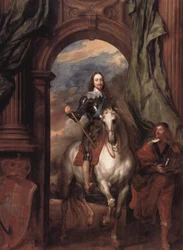 Tysk: Portræt af Charles I, konge af England, til hest med sin rytter St Antoine Charles I (1600-1649) med M. de St Antoine