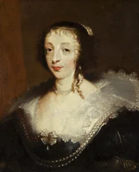 Henrietta Maria, dronning af Charles I, ca. 1630 (olie på lærred)