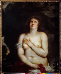 Madeleine. Repræsentation af den hellige Maria Magdalene i ekstase. Maleri af Anton Van Dyck (1599-1641)