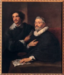 Portrait of the Brothers of Wael (Portrait of the Brothers of Wael) - Maleri af Sir Anthonis (Anton eller Antoon) van Dyck (1599-1641), olie på lærred (120x103 cm), ca. 1620-1630, engelsk kunst