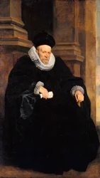 "" Portræt af en genovesisk gentleman "" (Portræt af en genovesisk gentleman) Maleri af Anthonis van Dyck (1599-1641) Olie på lærred c 1621 Dim 203x117,3 cm Staatliche Museen, Berlin