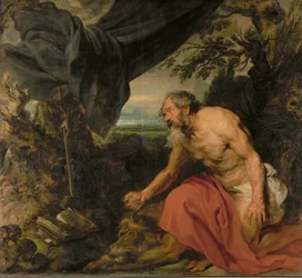 Sankt Hieronymus, malet da Van Dyck arbejdede i Rubens
