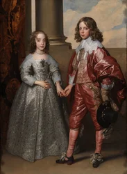 Vilhelm II, prins af Orange, og hans brud, Mary Stuart. Dobbeltportræt af Vilhelm II (1626-1650), prins af Orange, og prinsesse Mary Stuart (1631-1660), senere Princess Royal