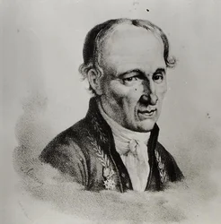 Portræt af Rene Just Hauy (1743-1822) (litho) (s/h foto)