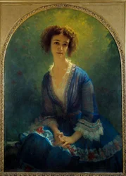 Portræt af grevinde Eugene Pastre, født Celine de Beaulaincourt (1825-1900) Maleri af Ernest Hebert (1817-1908) 1851 Søn. 1,16x0,84 m Paris, Musee Hebert