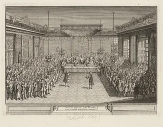 Fremragende banket i Corner Parade Hall i Dresden Palace den 3. september 1719