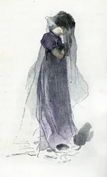 Portræt af Fanny Dillon (1785-1836) hustru til grev Bertrand, ledsager af Napoleon I, der fulgte ham til Saint Helene