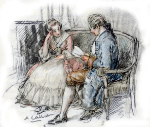 Werther læser en Charlotte (