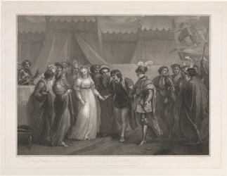 Catherine van Valois og konge Hendrik V van Engeland Prinsessen Catherine af Frankrig præsenterede for Henrik den 5. af England (...) (titel på objektet)