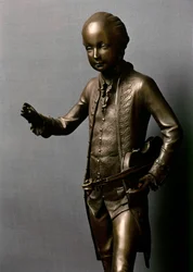 Statue af Mozart som dreng (bronze)