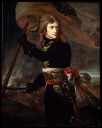 Napoleon Bonaparte på broen ved Arcole, 1797.