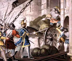 Capture of Chartres, indgraveret af Roger