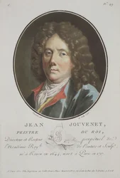 Jean Jouvenet, fra Portraits of Great Men, Illustrious Women, and Memorable Subjects of France, graveret og trykt i farver, udgivet af Pierre Blin, 1786-1792, Paris