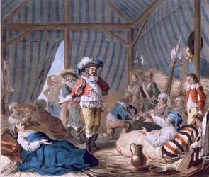 Greven af Harcourt (1601-66) viser sin menneskelighed under belejringen af Torino (1640), 1787 (se også 169707)