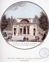 Udsigt over Mademoiselle Guimards hus, rue de la chaussée d